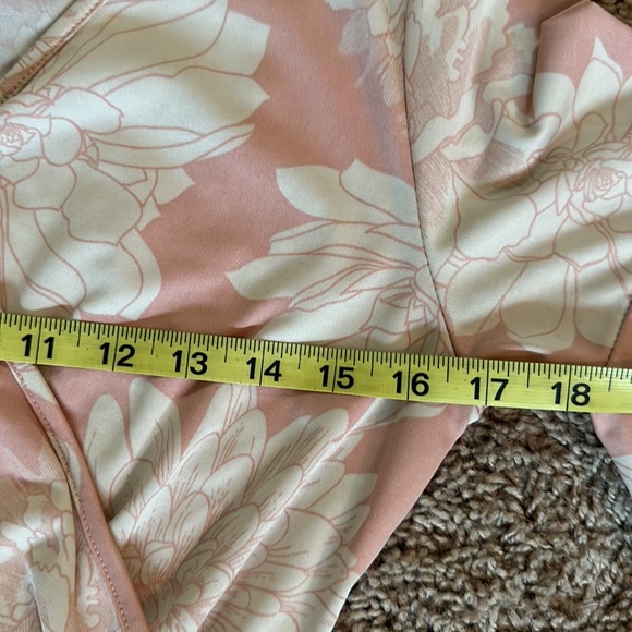 Beautiful pink blush floral cross tie Long maxi Dress size small - Picture 9 of 11